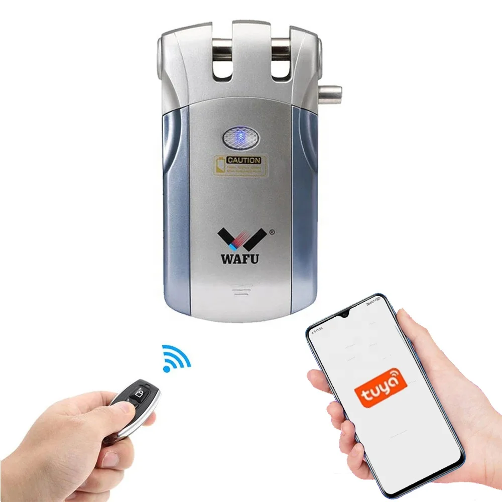 Умный дверной замок Wafu Tuya(BLE) App, оптовая продажа, китайская фабрика, дистанционное управление, скрытый дверной замок, дверной замок для дома и офиса