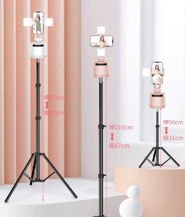 360 degree rotation portable Aluminum Alloy Selfie Stick Mobile Phone Tripod