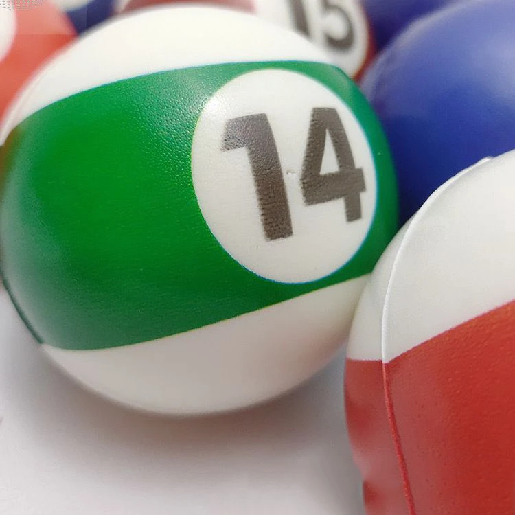 Color Printed Solid Soft Digital Billiard Children Puzzle Hand Pinch Decompression Soft Baby Elastic Toy Balls Stress For Kids