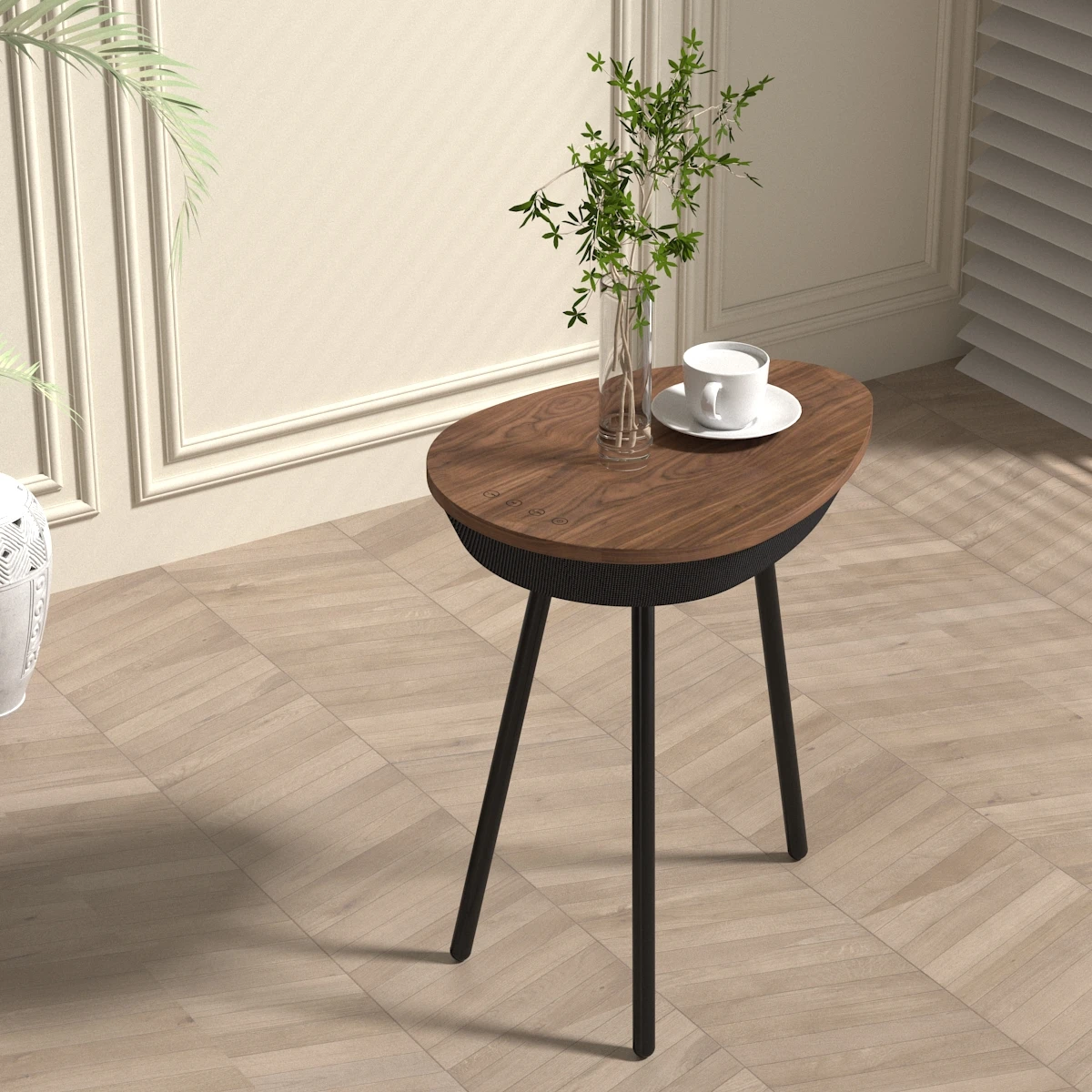 Modern simple home Furniture with Audio and USB Type C Sofa Coffee Side table