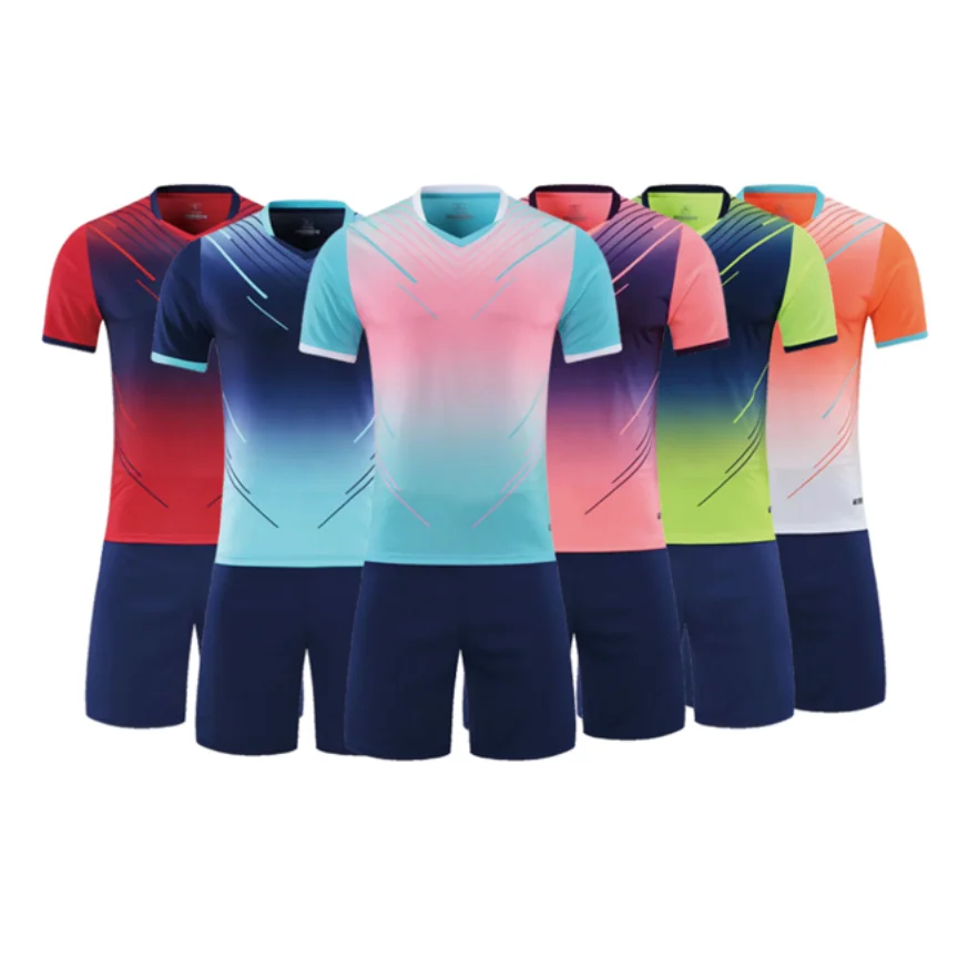 Factory Wholesale OEM service soccer wear team uniforms retro quick drying soccer jersey soccer jersey football shirts
