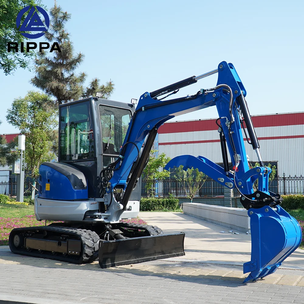 RIPPA Small Excavator 3.5 Ton Micro Excavation Machine Landscaping Crawler Mini Digger For Sale