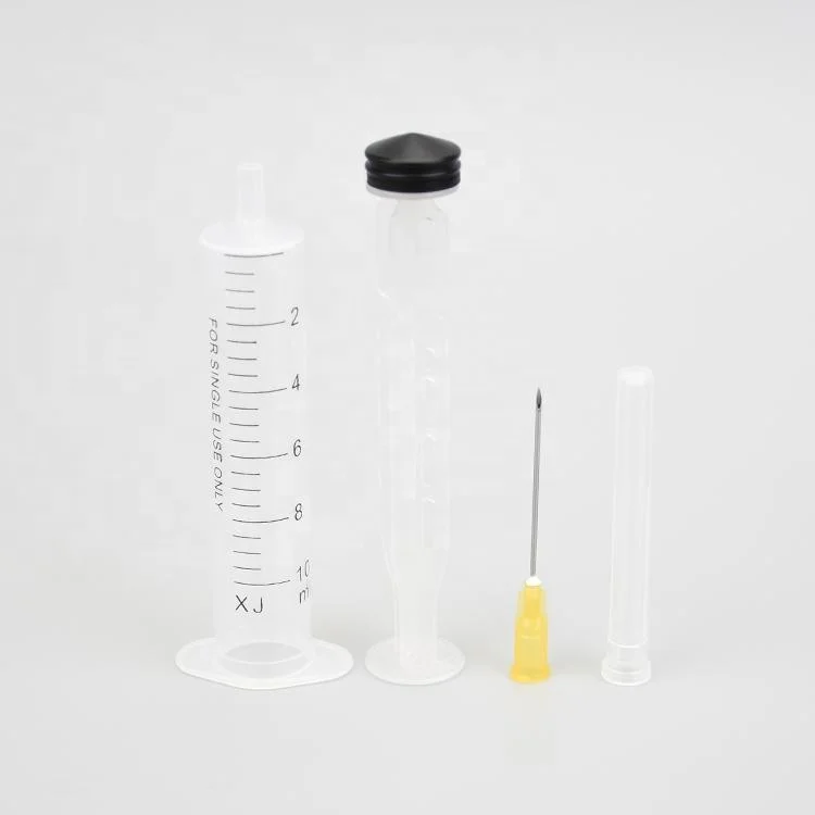 
New injection syringe plastic disposable 10ml luer lock syringe with needle 
