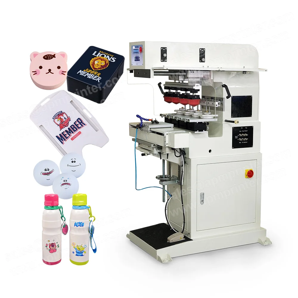 Multiple color tampon printing machine Sealed Closed Ink Cup Tampo Printer Watch Dial Pen pad printer