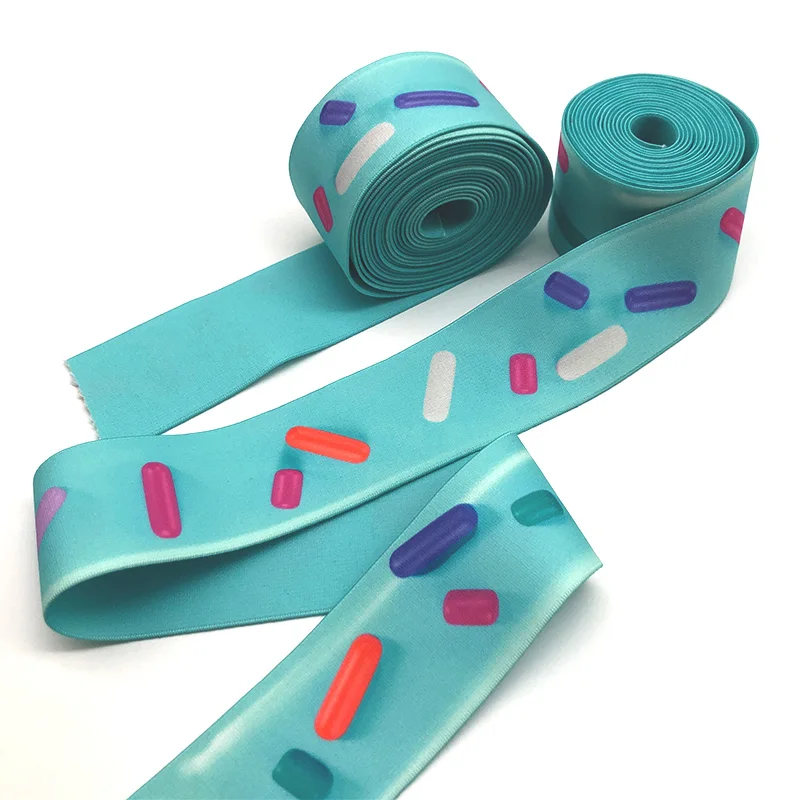 Elastic Tape Wholesale Custom Single Side Heat Transfer Printing Webbing for Boxer China Printed Elastic Band Polyester