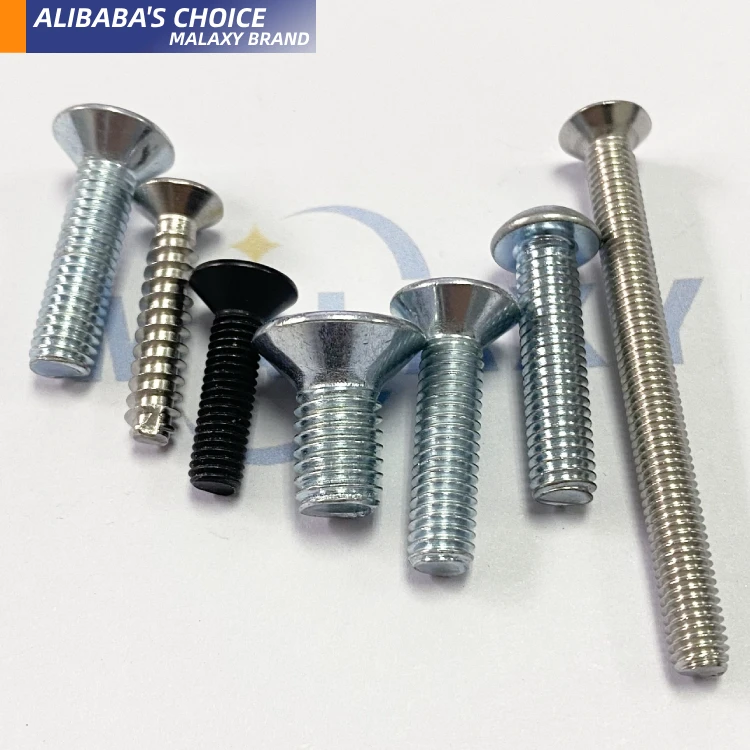 MALAXY Din7991 M3 M4 M5 M6 Pure Brass Flat Hex Socket Countersunk Head Screw