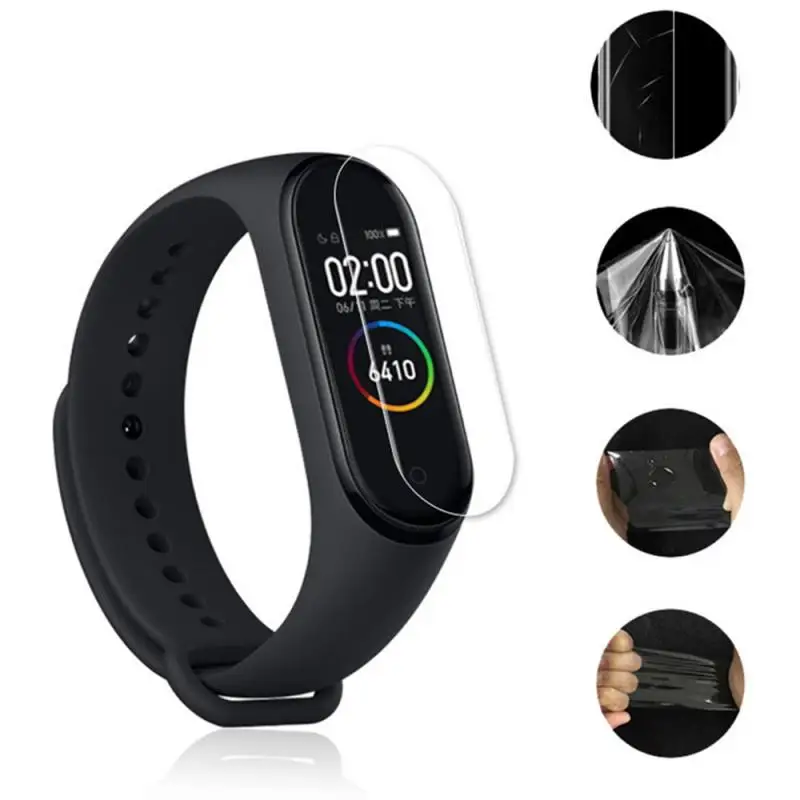 Защитная пленка для смарт-часов Mi Band 6 Защита экрана Xiaomi Watchband мягкая из ТПУ