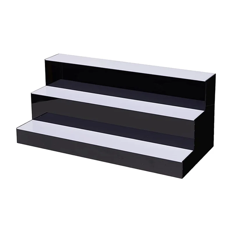 Custom LED Lighted Liquor Bottle Display Shelf 2 Step Illuminated Bar Bottle Shelf Lighted Bar Stand Acrylic Mounted Wine Racks