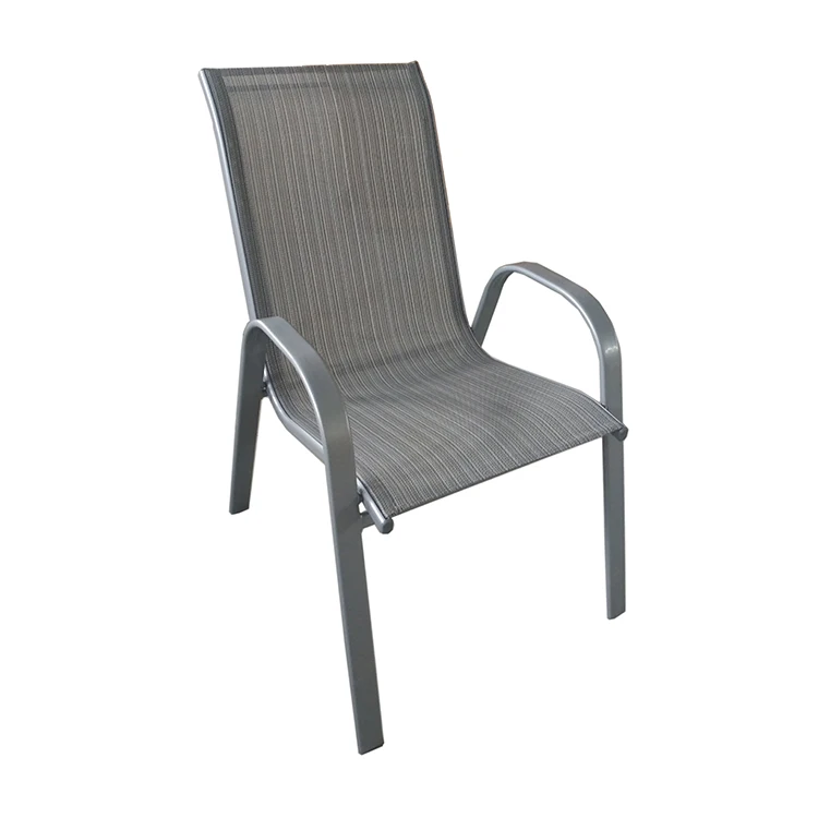 Outdoor Garden Supplies Balcony Metal Sling Chair Garden Furniture Stackable Chairs From China
