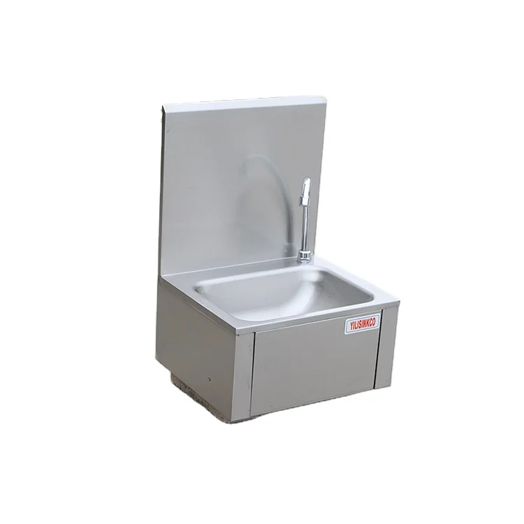 Factory Supply Portable Knee Operated Hospital Stainless Steel Hand Washing Sink