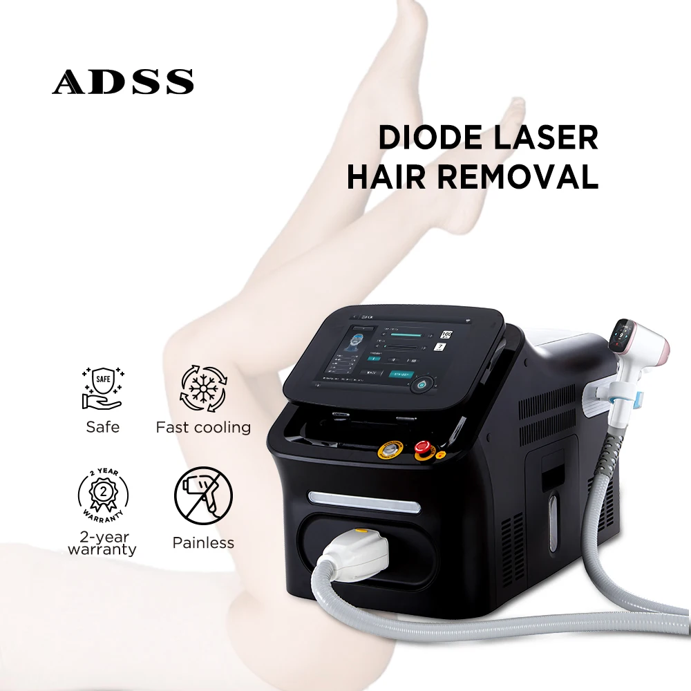 ADSS Hot Sale Android 4 Wavelengths 755nm 808nm 940nm 1064nm Diode Laser Hair Removal Machine