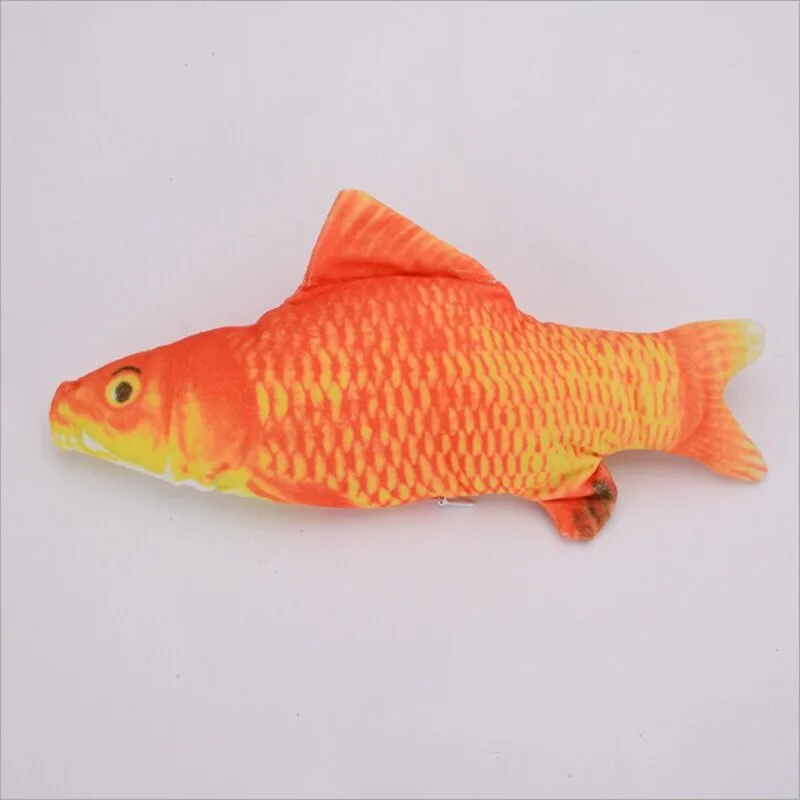 Wholesale electric wagging moving cat fish  Auto-moving Bite Resistant Felt Pet Suppliers Cat Toy Fish