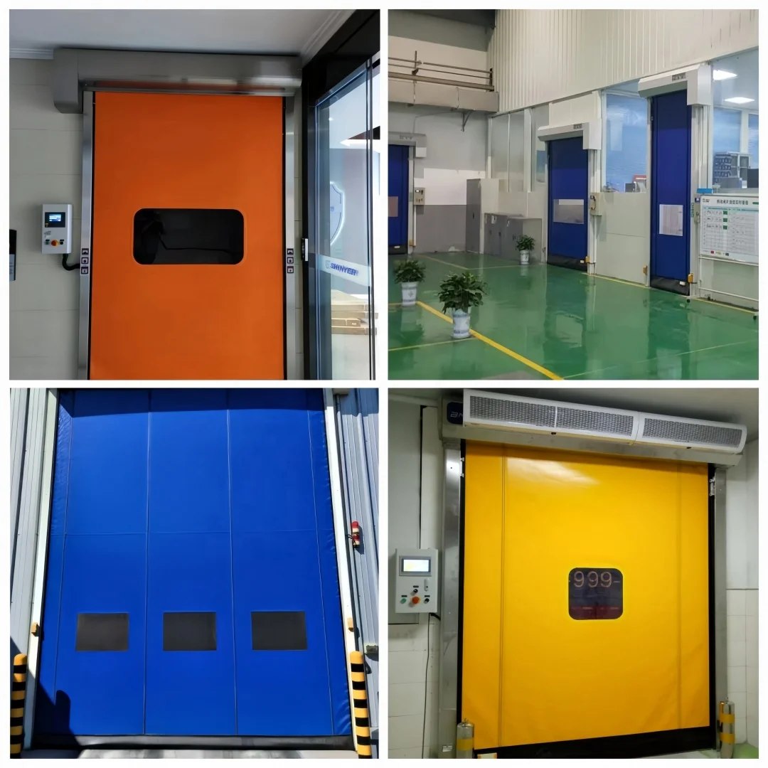 High Quality  dustproof Automatic Zipper Self Repairing lock structure fast door PVC high speed door for Food Factory