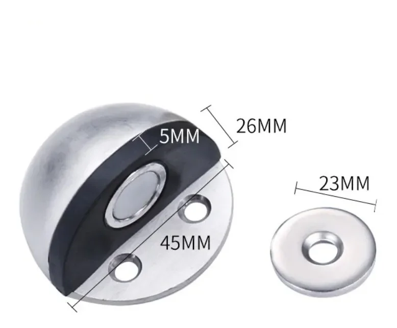 Modern Living Room Silver Stainless Steel Magnetic Door Stops