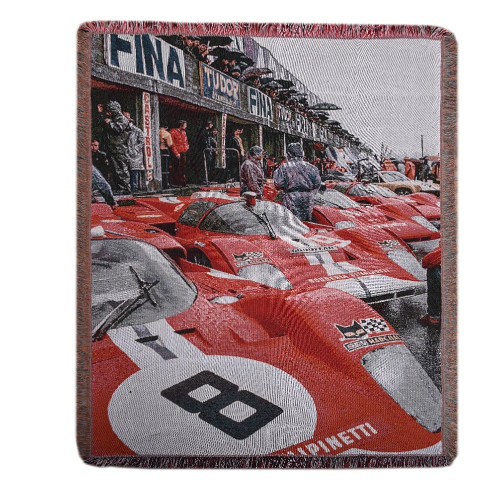 2024 Новое Тканое одеяло из жаккардовой ткани с бахромой