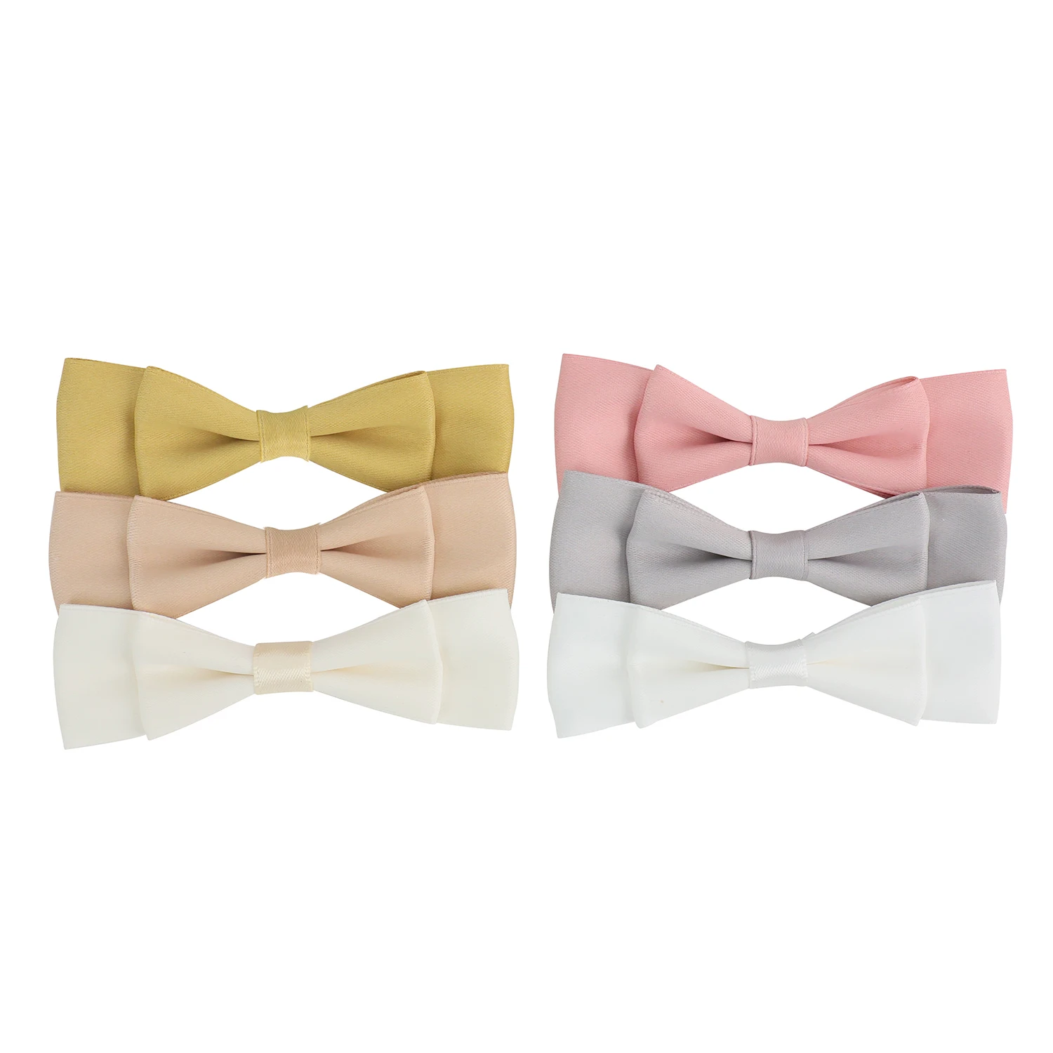 Custom Size Pre Tie Self Adhesive Fashion Sweet Three-dimensional Hand Made Bow Clip Hairpin Accessories Polyester Ribbon Bow