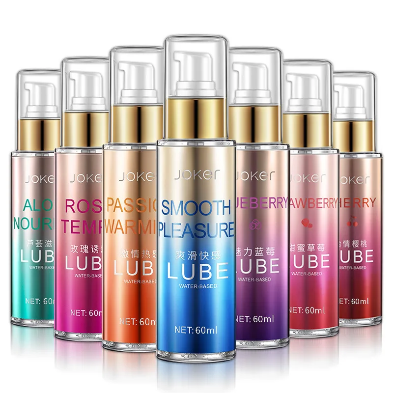 JOKER Natural Flavored Ice Hot Feeling Strawberry Mint Aloe Natural Male Sex Lubricant in 60ML bottle