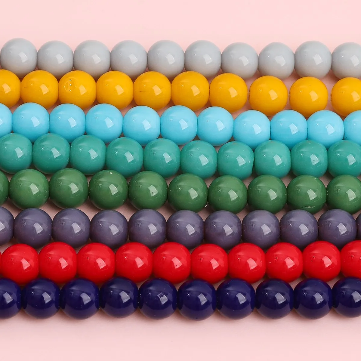 3mm 4mm 6mm 8mm 10mm 12mm 14mm pink blue green black bracelet accessories diy charms glass beads color