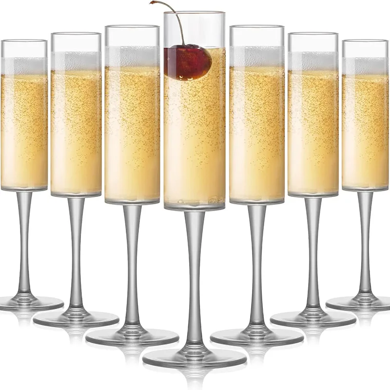 Небьющийся прозрачный пластиковый бокал для шампанского 6 унций