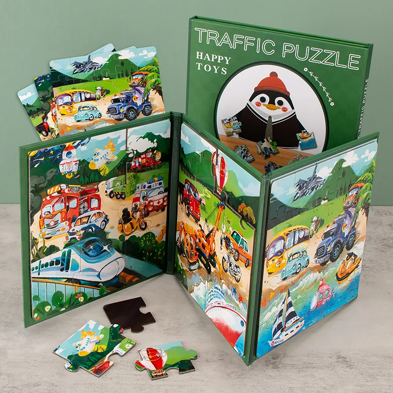 Services Magnetic Fractions Math Study Book Toys Intelligence Foldable Portable Cognitive Matching Puzzle Board for Kids Student