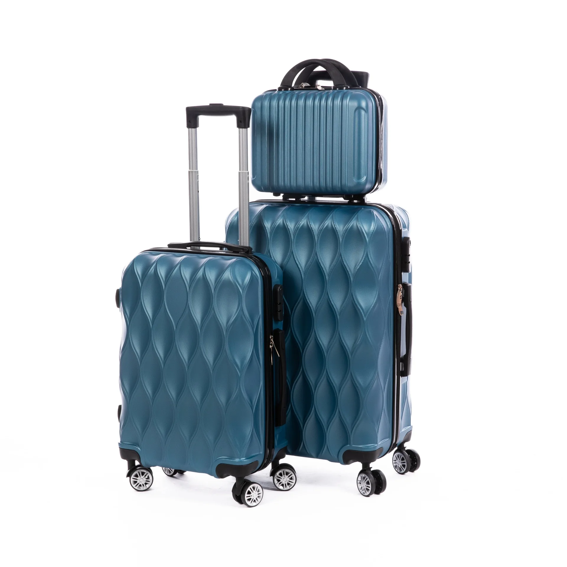 4PCS/SET Wholesale Hot Sale Travel Bag Carry On Hard Shell Luggage Trolley Bag with TSA Lock Spinner Wheels
