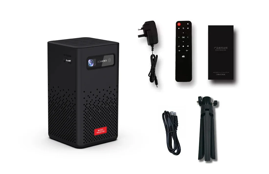 Мини-проектор DLP 1080p Smart Android 9 0 Wifi четырехъядерный мобильный телефон проектор для домашнего