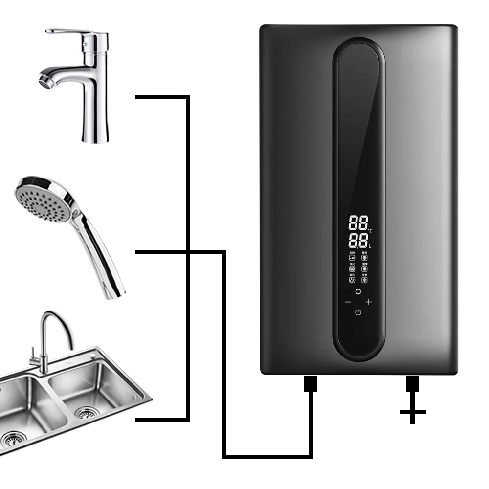 380V-400V 15-24KW 3phases hot water supply Commercial Central Instant Electric Shower Water Heater for Hotel