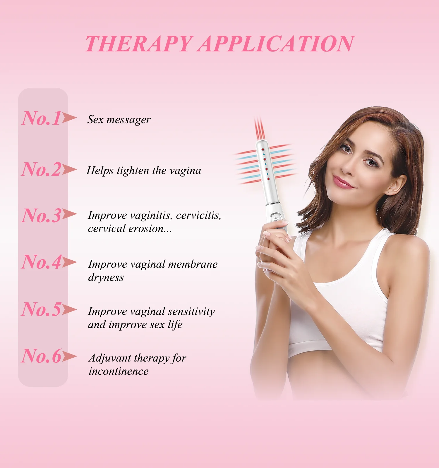 Professional Medical Grade Vaginal Tightening Wand Physiotherapy Device Sex Vibration Massager Laser Therapy for Cervicitis