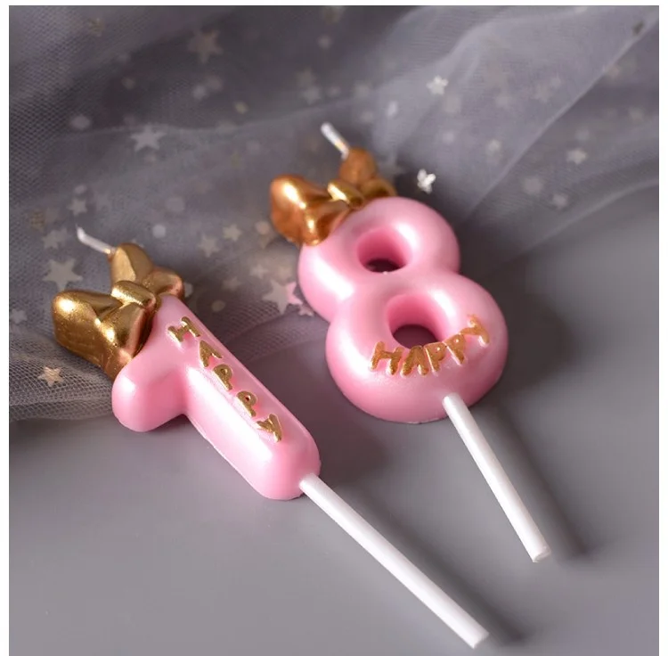 Numeral Birthday Candles Cake Number 0-9 Glitter Cake Topper Decoration for Birthday Wedding Anniversary Party Celebration