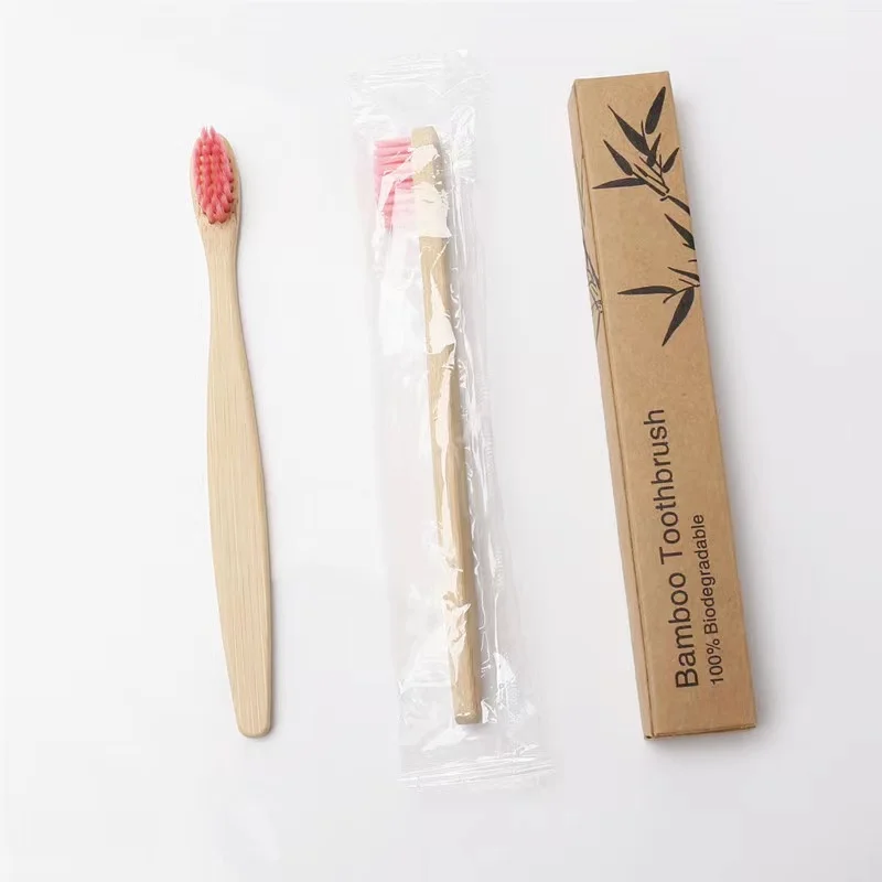 1/2PCS Bamboo Toothbrush Health Soft Fibre Wood wooden Tooth brushes for Adult Children Tooth Brush Eco products