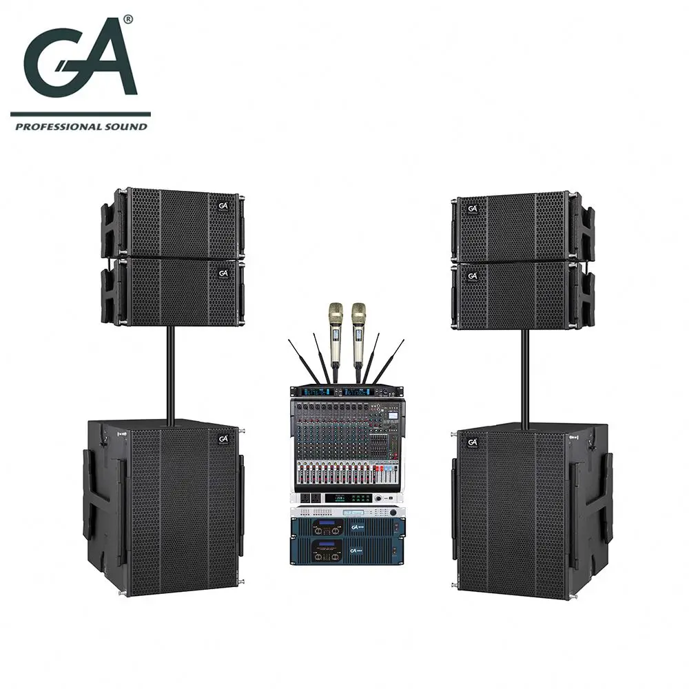 Многофункциональный двойной 12 дюймов линейного массива черный звука/басов системы Профессиональное аудио динамик/акустическая система