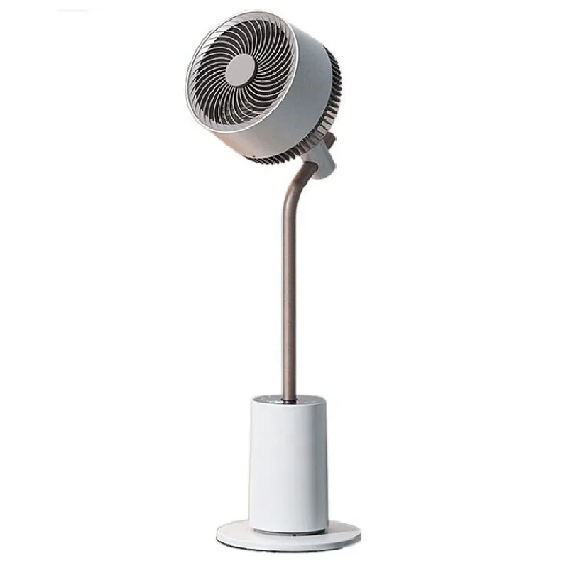 Timing Remote Control Floor Fan 3D Circulating Air Supply Electric Fan 360 Shake Head White Carton 3D Printing Plastic 220V Safe
