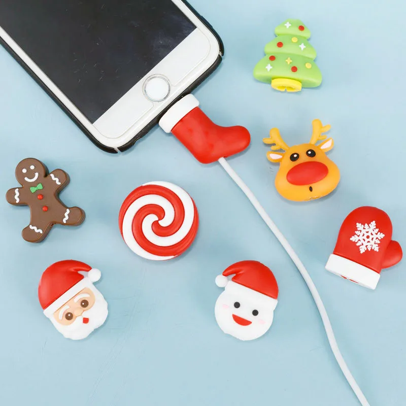 OEM Custom  3D Cute Cartoon Anti-falling Protector Assorted Designs For Lightning Cable Protector Cover For iPhone Charge