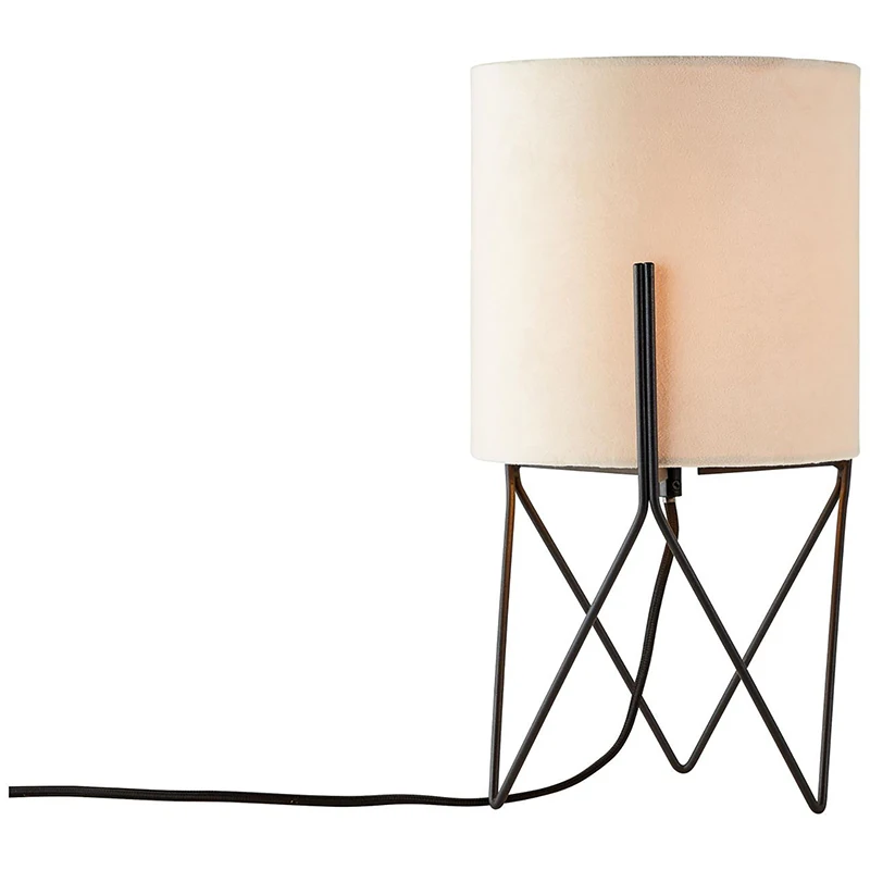 How Sell New Designed Luxury Black Hollow Shaped Metal Base Table Lamp With Withe Fabric Lampshade For Bedroom Living Room