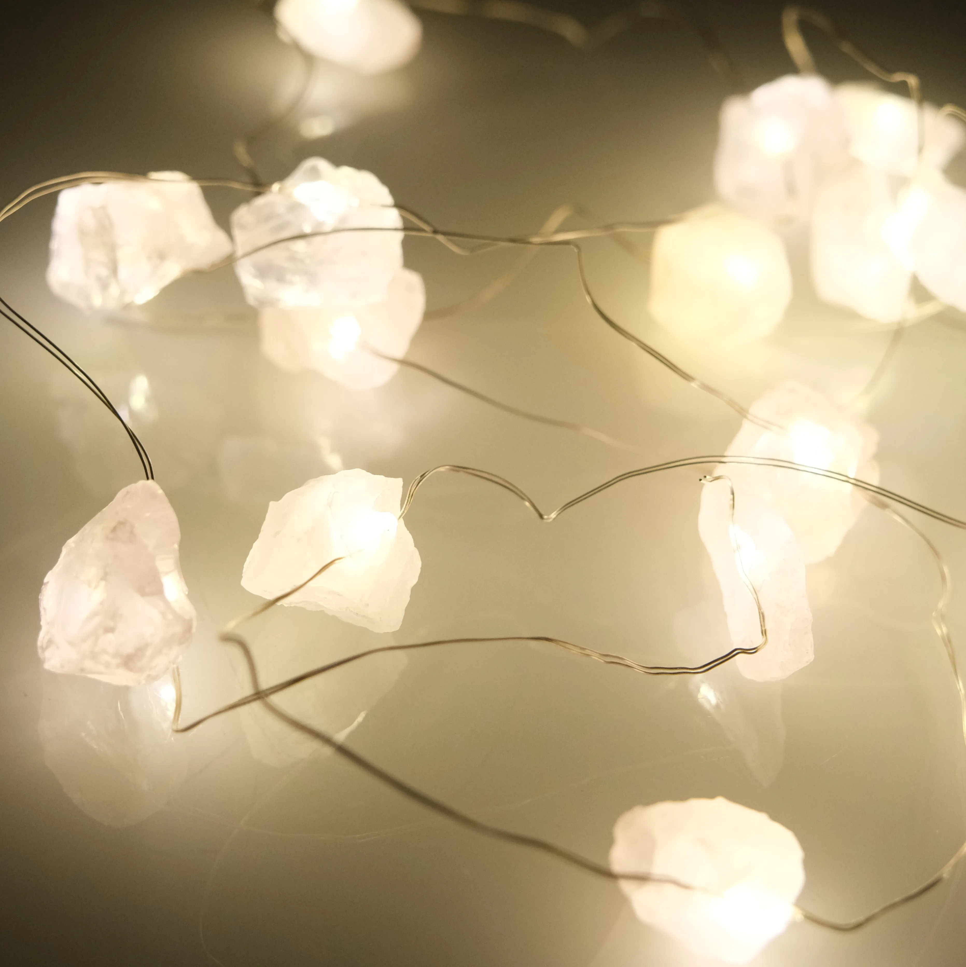 C&H  Customized Wholesale Room Outside Decoration Healing  Crystal LED String Lights