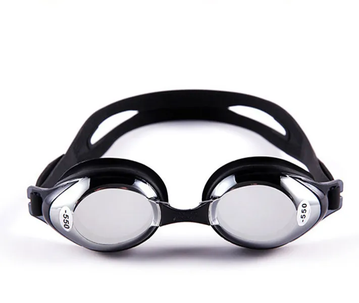 Очки для плавания с диоптриями с зеркальным покрытием для взрослых, линзы с диоптриями минус и плюс мощности, активные нажимные пряжки