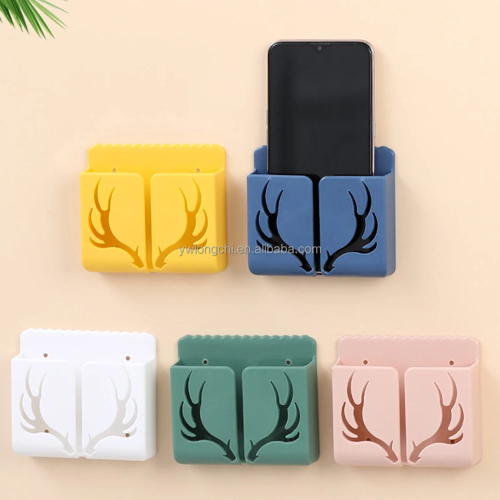 New Coming Christmas Deer Cell Phone Accessories Charger Rack Shelf Mobile Phone Holder Remote Holder Gadget Case for Wall