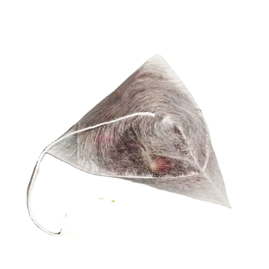 Factory food grade corn fiber pla biodegradable empty pyramid tea bag