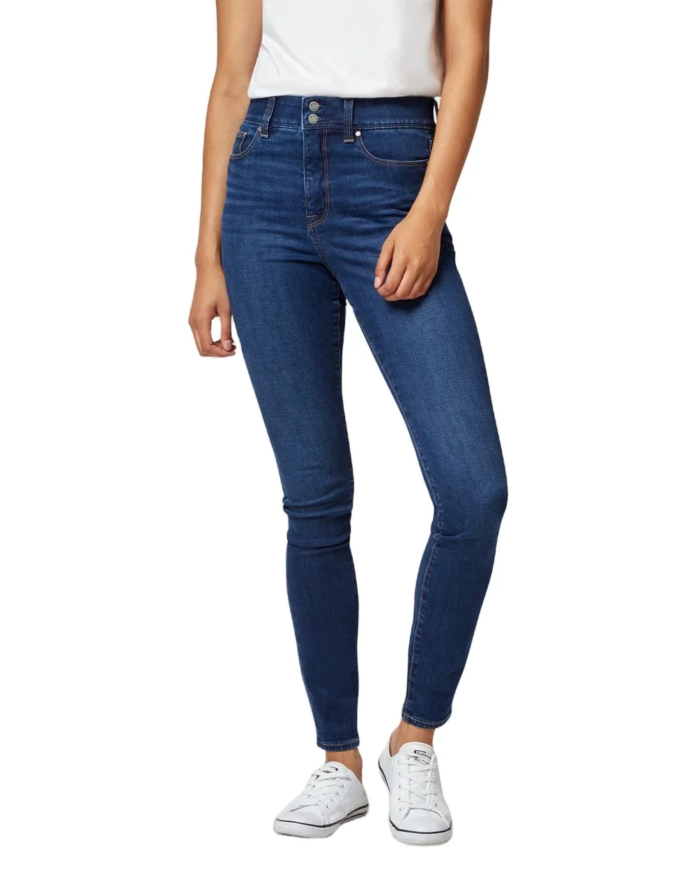 Hot Sell  Casual Skinny stretch Female Trousers side with Stripe line Elastic waist ladies Denim pants women jeans Slim