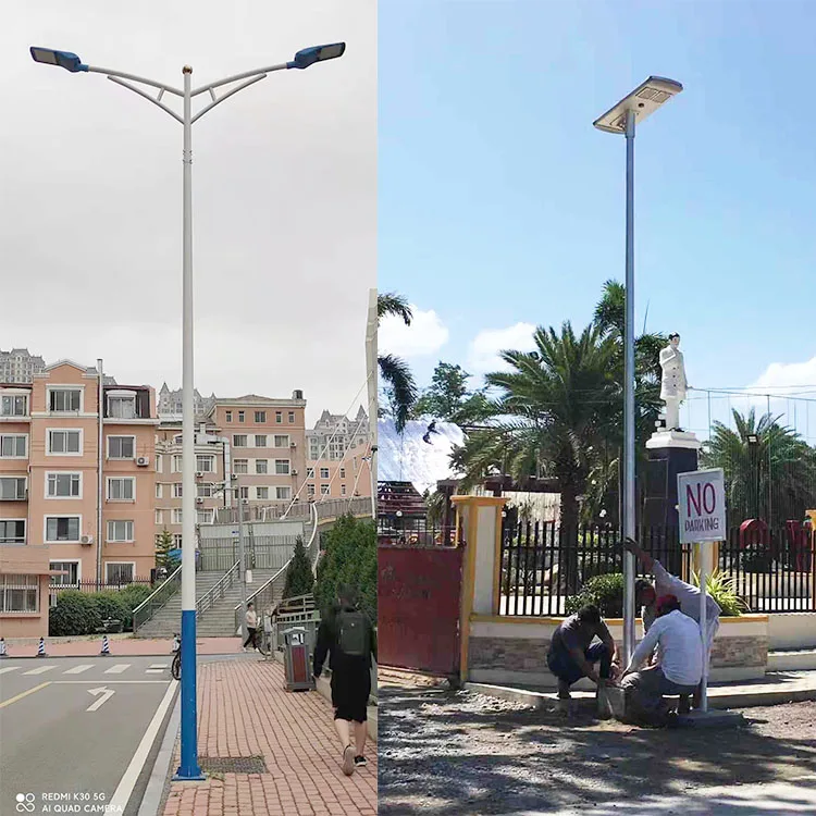 12M street light pole Q235 Hot-Dip galvanized street steel lighting lamp pole