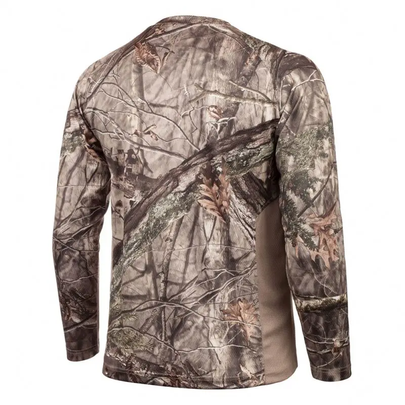 Hot Sale spf 50 men long sleeve hunting camouflage t shirt