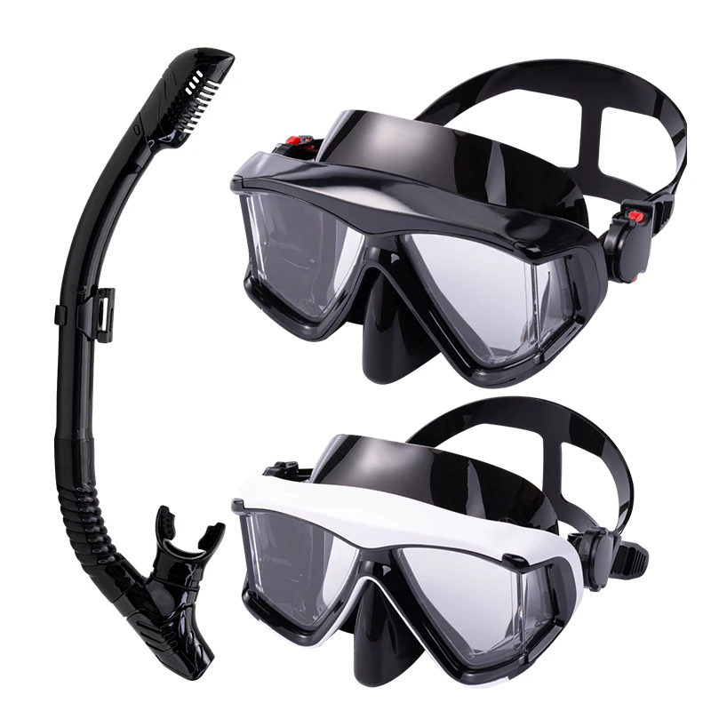Transparent Silicone Skirt Strap Mask Tempered Glass Lens Goggles swim diving clothing accessories Snorkel Scuba Mask For Adults