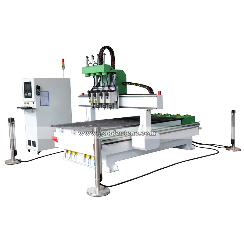 Four process 4*8 1325 1530 2030 furniture cnc wood router woodworking machinery price for wood door cabinet panel making