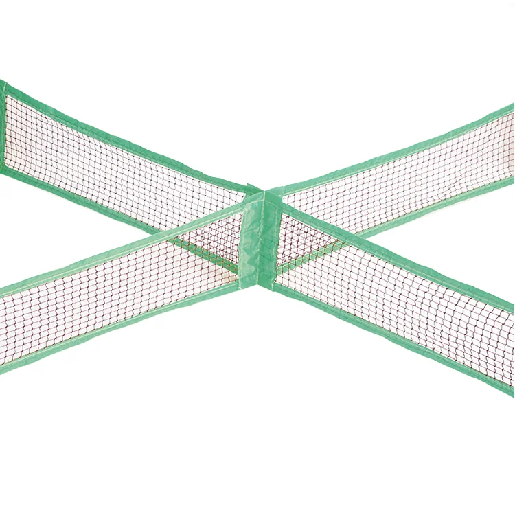 Green color different option net Four Square Volleyball Net Cross volley ball Game Net Outdoor Training use in beach or outdoor