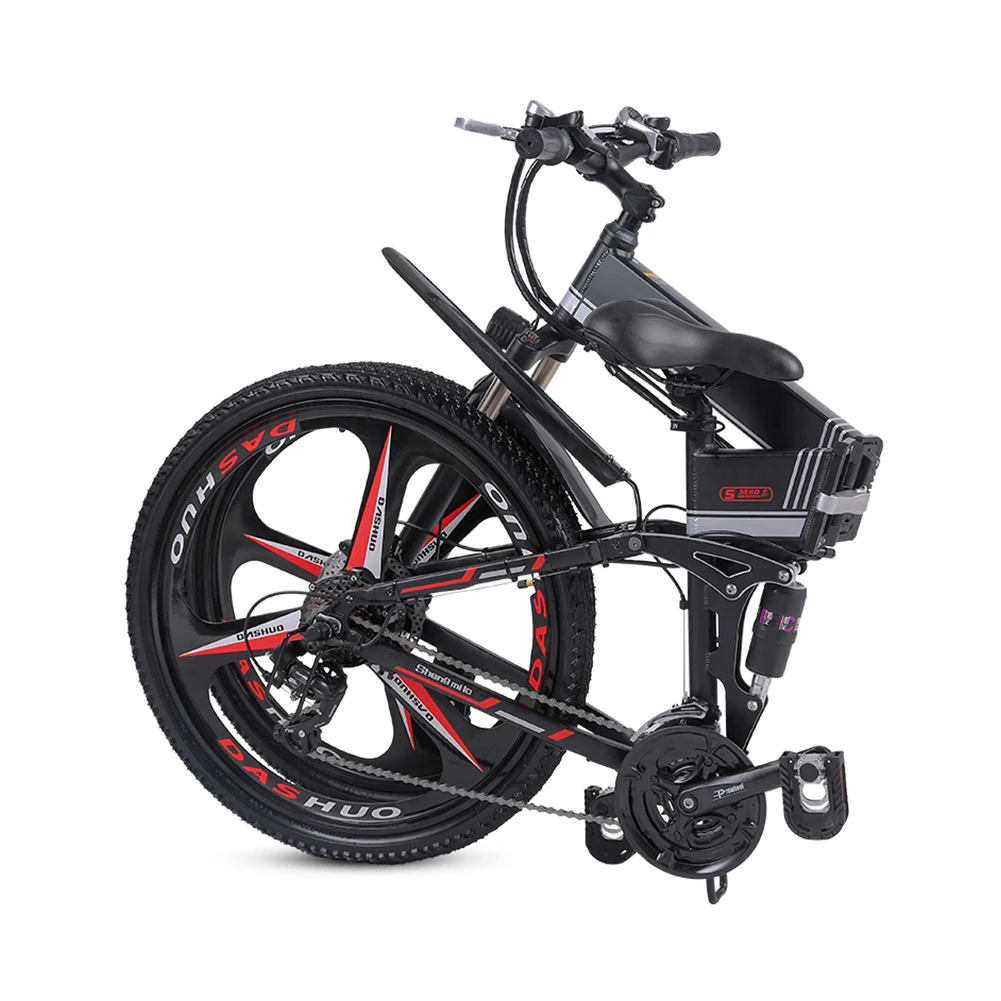 electric bike 48V350W500W modified rear frame battery 27AH foldable 26 inch 1.95 dual battery off-road mountain E-bike