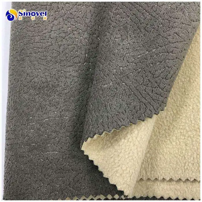 Sinovel Home textile polyester embossed plush velvet sofa upholstery materials fabric embossing textile for sofa