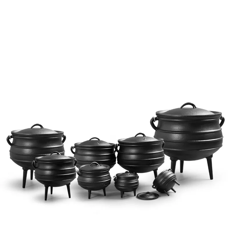 Cast iron Metal Large Cooking Pot Cast Iron Cauldron Three Legged Pot
