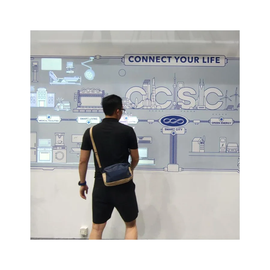 Interactive Magic Digital Wall 3D Projection Mapping Wallpaper Art Touch Up Light Print Graffiti Wall With Short Throw Projector