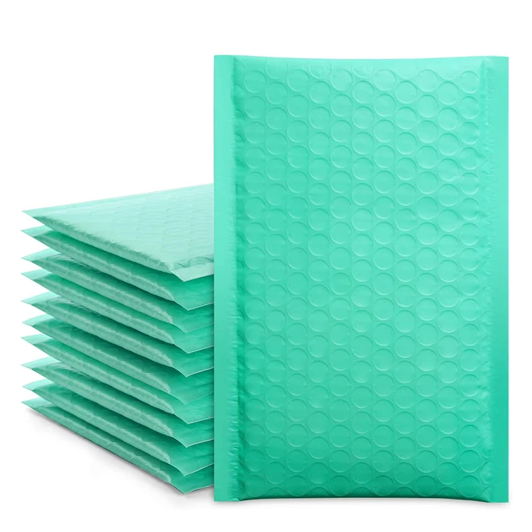 Glossy Green Aluminum Foil Bubble Bags Shipping Envelope Bubble Poly Mailer