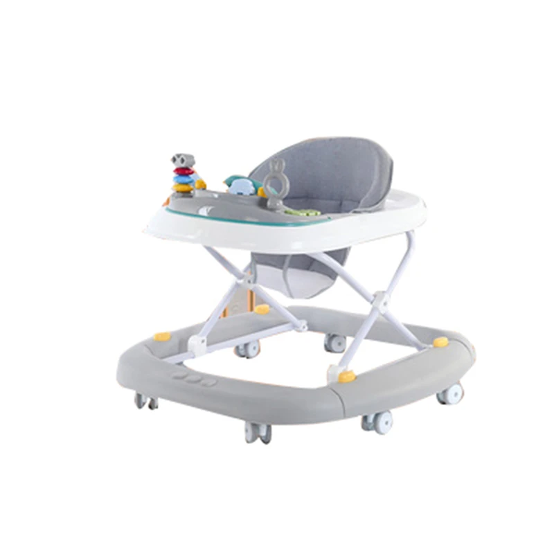 Factory price safety mute silent wheels baby walker with music